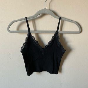Dainty black lace top